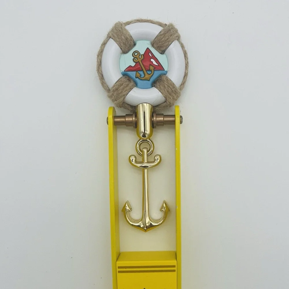 PACIFICO SWINGING BRASS ANCHOR LIFE PRESERVER NAUTICAL beer tap handle. MEXICO